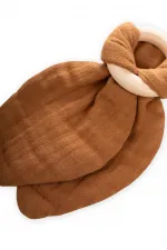 Wooden Muslin Fabric Teether Coffee