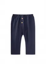 Faux Eggplant Pattern Baby Tracksuit 0-3 Years Navy Blue