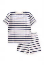 Striped Shorts Set for 1-7 Years Old Navy Blue Striped Shorts Set for 1-7 Years Old Navy Blue