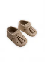 Deri Bebek Ayakkabı 17-21 Numara Vizon