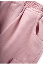 Gabardin Kargo Pantolon 2-7 Yaş Pembe
