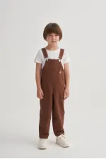 Gabardin Salopet 2-7 Yaş Kahve