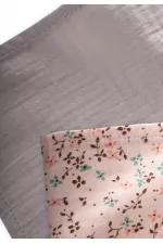 Double Muslin Burp Cloth Set 25x25 cm Powder Pink Floral Print, Mink