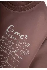 Process Printed Tracksuit for 2-7 Years Olds, Coffee with Milk