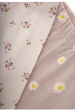 Collants doubles 1-8 ans Beige clair poudré