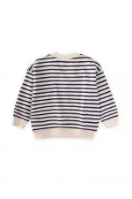 Gilet rayé, 2-10 ans, bleu marine