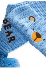 Ensemble écharpe et bonnet bleu pour enfants de 4 à 8 ans (2 pièces)