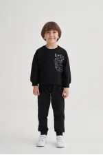 Survêtement imprimé noir pour enfant de 2 à 7 ans