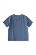 Slogan Printed T-Shirt, Ages 2-10, Indigo Blue