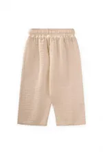 Pantalon en mousseline beige 1-10 ans