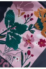 Çiçek Basdkılı Pullu Sweatshirt 1-6 Yaş Lacivert