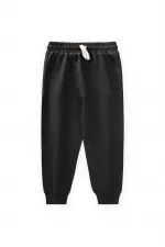 Survêtement basique saisonnier noir pour enfants de 2 à 10 ans