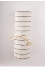 Organik Müslin Battaniye 90X100Cm Füme Çift Çizgili