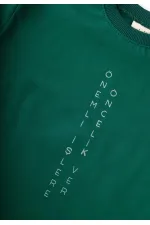 Sloganlı Uzun Kollu T-Shirt 2-10 Yaş Yeşil