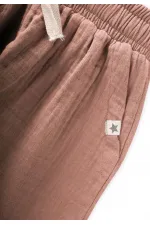 Müslin Pantolon 1-7 Yaş Açık Kahve