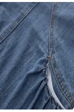 Robe en jean à poches froncées, 2-7 ans, bleue