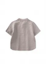 Müslin Gömlek 2-10 Yaş Gri