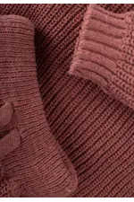 Selanik Knitwear Set 1-5 Years Old Dusty Rose