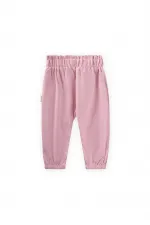 Pantalon harem bébé en velours lilas 0-3 ans