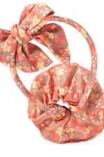 Taç Fiyoklu Lastikli Toka Seti Mercan Çiçekli