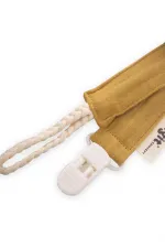 Baby Cotton Pacifier Holder 23 cm Mustard Yellow