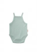 Air Conditioned Suspender Bodysuit for 0-3 Years Mint Green