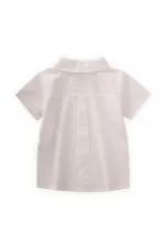Chemise à carreaux écru, 2-10 ans