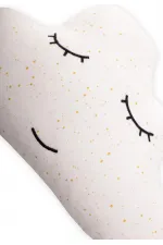 Foil Printed Cloud Ornament Baby Pillow 35X35 cm Ecru