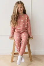 Desenli Mevsimlik Pijama Takım 1-7 Yaş K Pembe