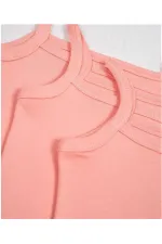 İp Askılı Kız Atlet Üçlü Somon