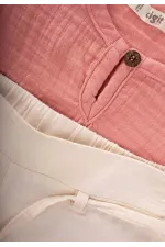 Ensemble pantalon large coupe oversize, 3-10 ans, rose pâle