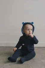 Salopette zippée 0-3 ans anthracite