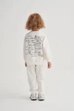 Process Printed Tracksuit 2-7 Years Old Ecru
