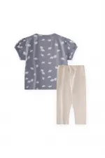 Taytlı T-Shirt Takım 1-7 Yaş Mavi