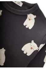 Ensemble pyjama imprimé anthracite pour enfants de 1 à 5 ans