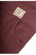 Bol Paça Keten Salopet 2-7 Yaş Mürdüm