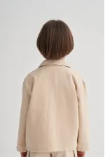 Gabardin Ceket 2-7 Yaş Bej