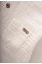 Ensemble bohème bio avec chemise, saisonnier, 8-12 ans, naturel