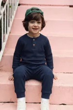 Reglan Kol Patlı Erkek Basıc Takım 1-5 Yaş Lacivert