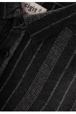 Çizgili Mevsimlik Oduncu Gömlek 2-10 Yaş Antrasit