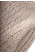 Braided Sweater, Ages 1-8, Beige