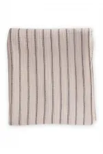 Organik Müslin Battaniye 90X100Cm Füme Çift Çizgili