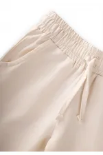 Flannel Capri Pants, 1-8 Years, Natural