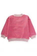 Gilet rayé en maille, couleur corail poudré, 0-4 ans