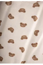 Desenli Pijama Takımı 1-7 Yaş Ekru
