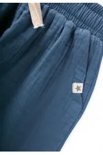 Müslin Pantolon 1-10 Yaş İndigo Mavi