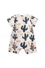 Patterned Overalls 0-4 Years Off White