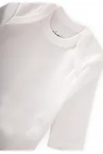 Üçlü Uzun Kol Zıbın 0-3 Yaş Beyaz