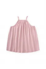 Robe à bretelles rose poudré pour enfant de 1 à 7 ans