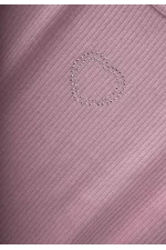 Collants côtelés brodés de pierres, lilas, pour enfants de 2 à 7 ans